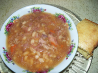 Crock Pot Navy Bean & Ham Soup | Just A Pinch Recipes