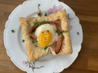 Puff Pastry with Egg and Bacon Recipe | Allrecipes