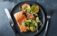 Seared Salmon With Citrus and Arugula Salad Recipe - NYT Cooking