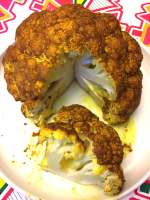 Spicy Curried Whole Roasted Cauliflower Recipe – Melanie Cooks