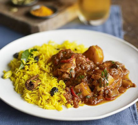 Cape Malay chicken curry with yellow rice recipe | BBC Good Food