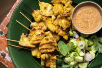 Pork Satay With Thai Spices and Peanut Sauce Recipe - NYT Cooking