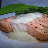 Grilled Salmon Fillets with a Lemon, Tarragon, and Garlic Sauce ...