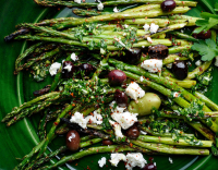 Charred Asparagus With Green Garlic Chimichurri Recipe - NYT ...