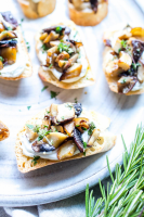 Mushroom Crostini with Whipped Goat Cheese | Vanilla And Bean