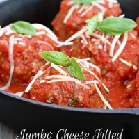 Jumbo Cheese Filled Italian Meatballs — Let's Dish Recipes