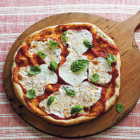 Mozzarella and Basil Pizza Recipe | MyRecipes