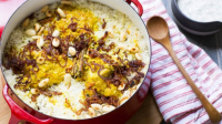 Chicken biryani with almonds, saffron and rosewater Recipe | Good ...