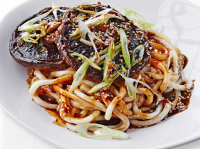 Saucy miso mushrooms with udon noodles recipe | BBC Good Food