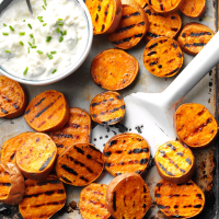 Grilled Sweet Potatoes with Gorgonzola Spread Recipe: How to ...