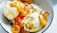 Amaretto-soaked Apricots with Toasted Almonds and Vanilla Ice ...