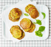 Toddler recipe: Sweetcorn & spinach fritters | BBC Good Food
