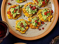 Sweetcorn fritters with avocado & crispy chorizo recipe | BBC Good ...