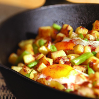 Crispy Potatoes with Green Beans & Eggs Recipe | EatingWell