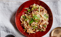 Longevity Noodles With Chicken, Ginger and Mushrooms Recipe ...