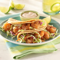 Sweet & Spicy Baked Shrimp Tacos Recipe | Land O'Lakes