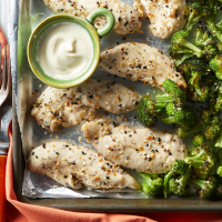 15-Minute Sheet-Pan Chicken Tenders & Broccoli with Everything ...