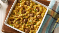 Macaroni and Cheese Casserole with Meatballs Recipe ...