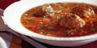 Mexican Meatball Soup with Rice and Cilantro Recipe | Epicurious