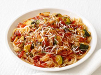 Capellini With Spicy Zucchini-Tomato Sauce Recipe | Food Network ...