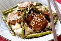 Cabillaud sauce yakitori et asperges vertes - Ma Cuisine Santé