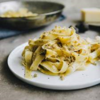 Tagliatelle Pasta with Black Truffle Sauce | Jernej Kitchen
