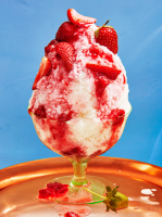 Milky Shaved Ice With Strawberries Recipe | Bon Appétit