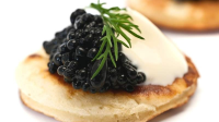 Blinis with Black Caviar Recipe | Caviar Recipes - Fulton Fish Market
