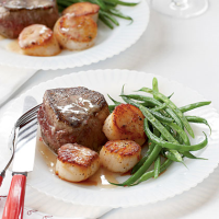 Steak and Scallops with Champagne-Butter Sauce Recipe ...