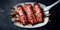 Broiled Salmon with Scallions and Sesame Recipe | Epicurious
