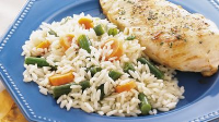Rice Pilaf with Green Beans and Carrots Recipe - QueRicaVida.com