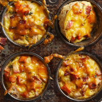 Apple, Bacon and Sweet Potato Mini Casseroles Recipe | EatingWell