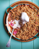 Rhubarb and apple flapjack crumble recipe | delicious. magazine