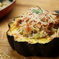 Sausage and Apple Stuffed Acorn Squash Recipe by Tasty
