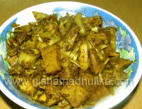 Kathal Recipe - Jackfruit fry - Nishamadhulika.com