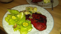 Food Recipe: Poulet tandoori salad laitue et salad pomme de terre ...
