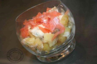 Salade de pomme de terre tiedes au saumon fromage blanc aux ...