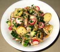 Salade de pommes de terre et maquereaux fumés - Ma Cuisine Santé