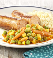 Recette pour Saucisse de poulet aux légumes colorés | Colruyt En ...