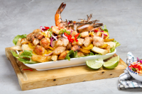 Peruvian Jalea - Mixed Fried Seafood With Lime-marinated Salad