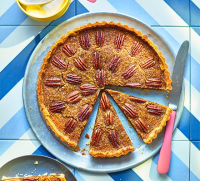 Pecan pie with maple cream recipe | BBC Good Food