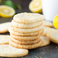 Lemon Almond Flour Shortbread Cookies - Gluten-Free