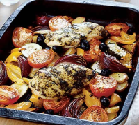 Mediterranean chicken with roasted vegetables recipe | BBC Good ...
