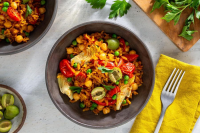 Chickpea Paella with Artichoke Hearts, Bell Pepper, and Tomatoes ...