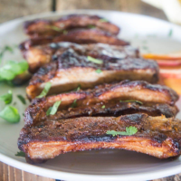 Foil Wrapped Grilled Pork Ribs with Peach BBQ Sauce - Everyday ...