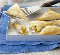 Feta & sweetcorn samosas recipe | BBC Good Food