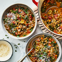 Lentil & Vegetable Soup with Parmesan Recipe | EatingWell