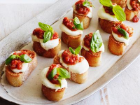 Tomato, Mozzarella and Basil Bruschetta Recipe | Giada De ...