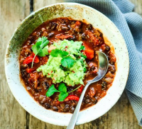 Mexican bean soup with guacamole recipe | BBC Good Food