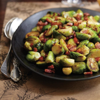 Roasted Brussels Sprouts with Mustard and Bacon | RICARDO
